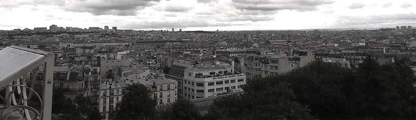 モンマルトルの丘から見たパリ市内